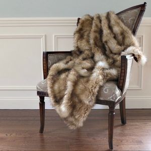 Luxury Long Hair Faux Fur 58 x 36-inch Lap Throw